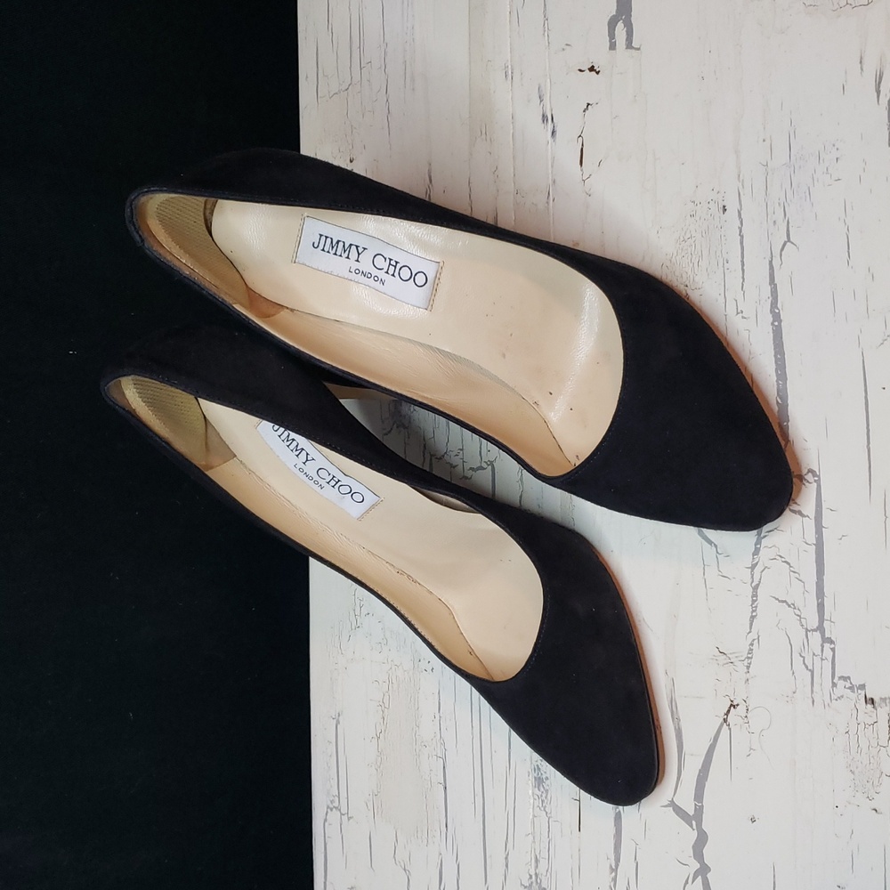 Jimmy Choo London 'Aimee' Suede Stiletto Heels - Women's 6.5-7 US / Euro 36.5
